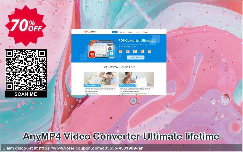 AnyMP4 Video Converter Ultimate lifetime Coupon, discount AnyMP4 Video Converter Ultimate lifetime coupon (33555). Promotion: 50% AnyMP4