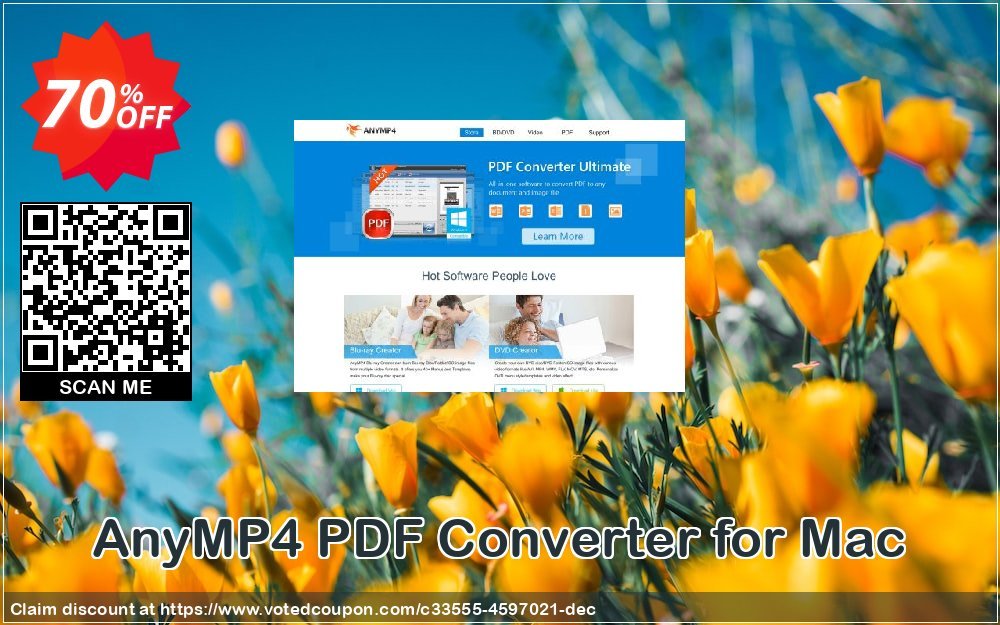 AnyMP4 PDF Converter for MAC Coupon, discount AnyMP4 coupon (33555). Promotion: 