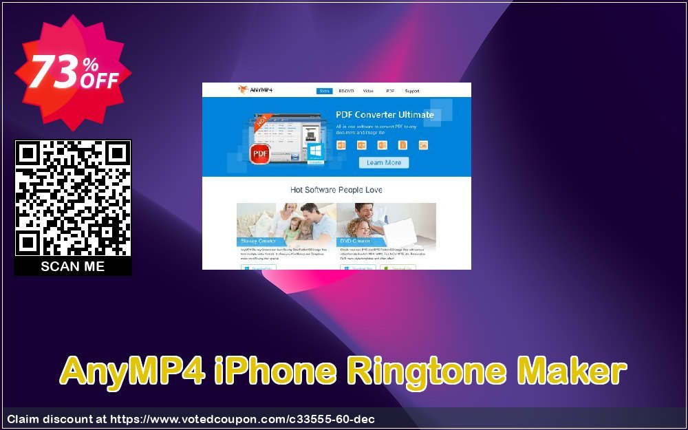 AnyMP4 iPhone Ringtone Maker Coupon, discount AnyMP4 iPhone Ringtone Maker stirring discounts code 2024. Promotion: 