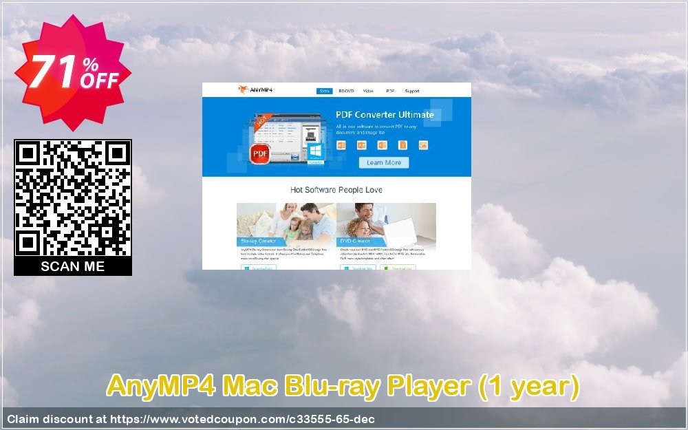 AnyMP4 MAC Blu-ray Player, Yearly  Coupon, discount AnyMP4 coupon (33555). Promotion: 