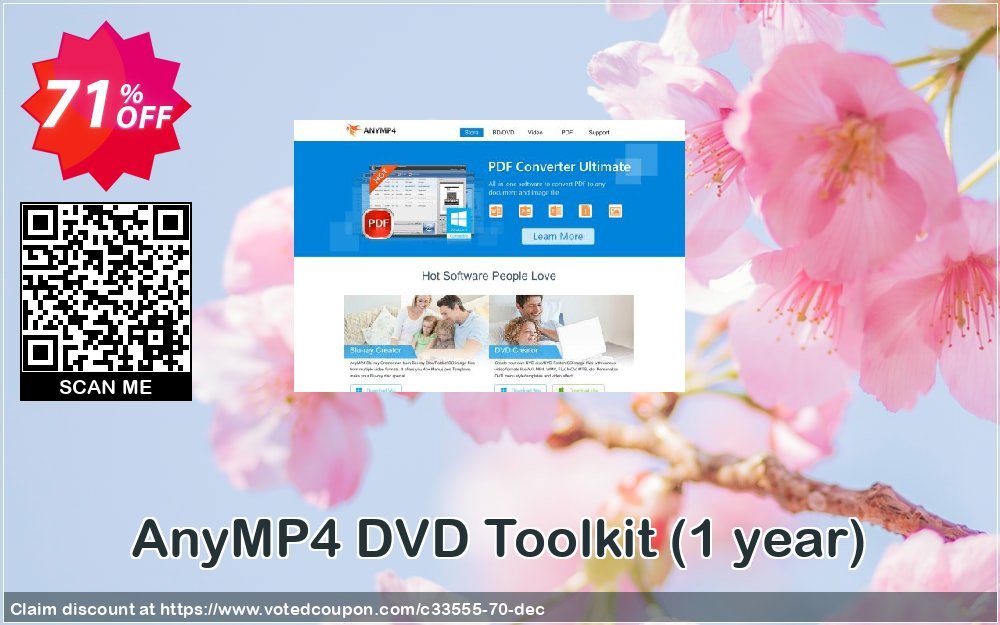 AnyMP4 DVD Toolkit, Yearly  Coupon, discount AnyMP4 coupon (33555). Promotion: 