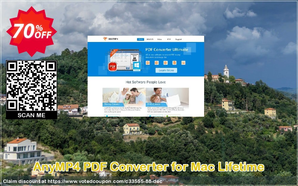 AnyMP4 PDF Converter for MAC Lifetime Coupon, discount AnyMP4 coupon (33555). Promotion: 