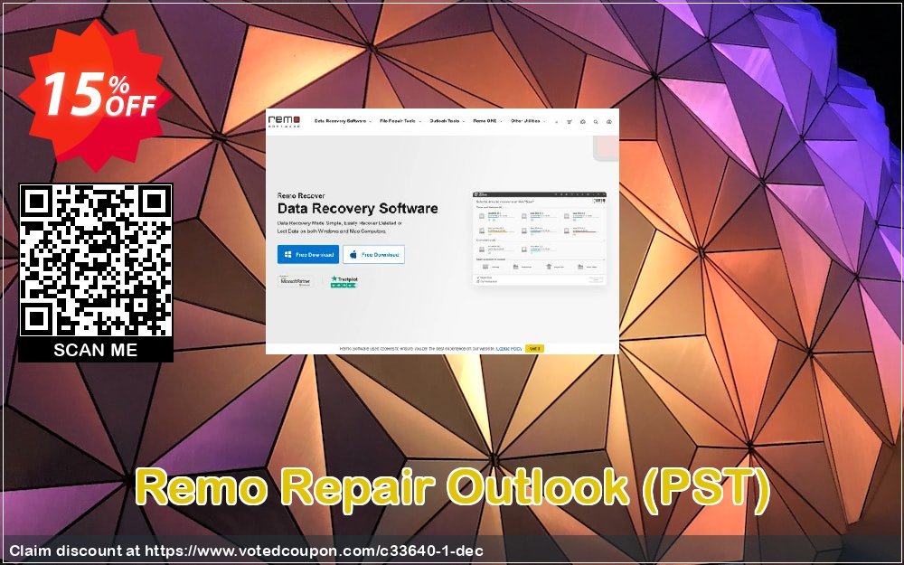 Remo Repair Outlook, PST  Coupon, discount 15% Remosoftware. Promotion: 5% CJ Sitewide