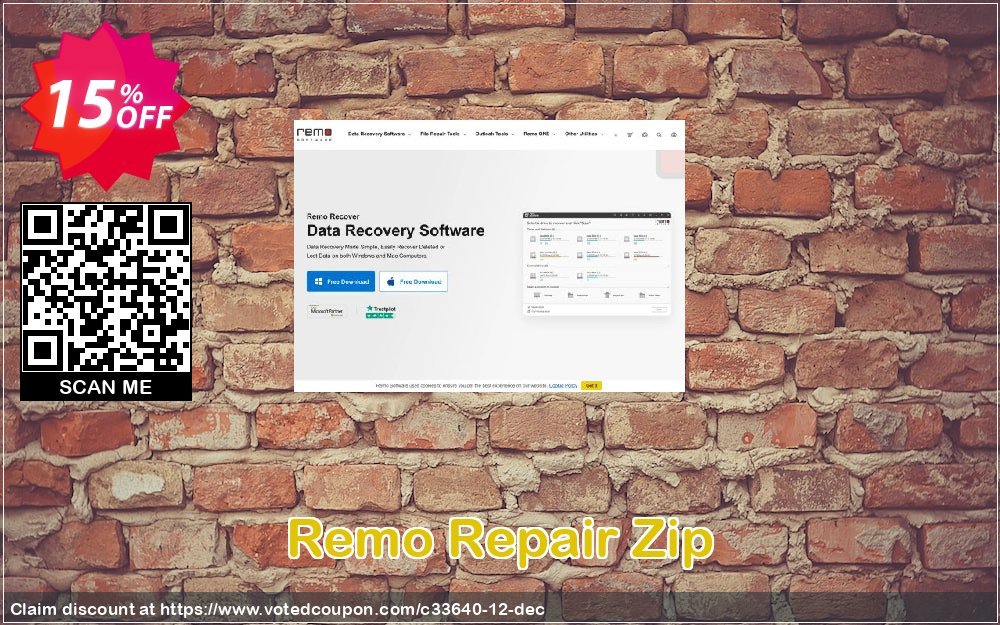 Remo Repair Zip Coupon, discount 15% Remosoftware. Promotion: 5% CJ Sitewide