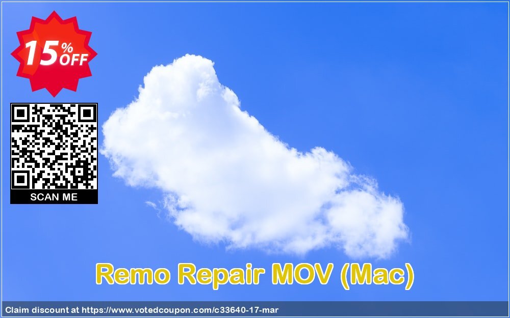 Remo Repair MOV, MAC  Coupon, discount 15% Remosoftware. Promotion: 5% CJ Sitewide