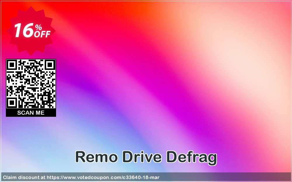 Remo Drive Defrag Coupon, discount 15% Remosoftware. Promotion: 5% CJ Sitewide