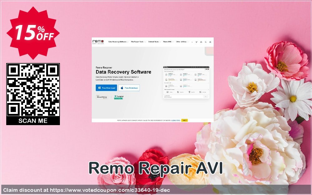 Remo Repair AVI Coupon, discount 15% Remosoftware. Promotion: 5% CJ Sitewide
