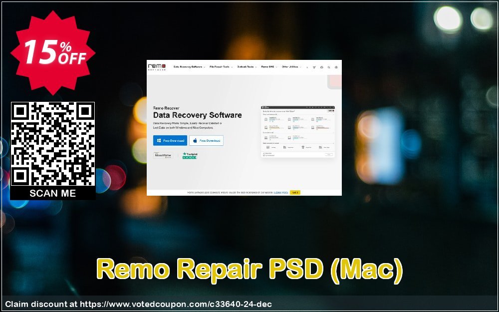 Remo Repair PSD, MAC  Coupon, discount 15% Remosoftware. Promotion: 5% CJ Sitewide