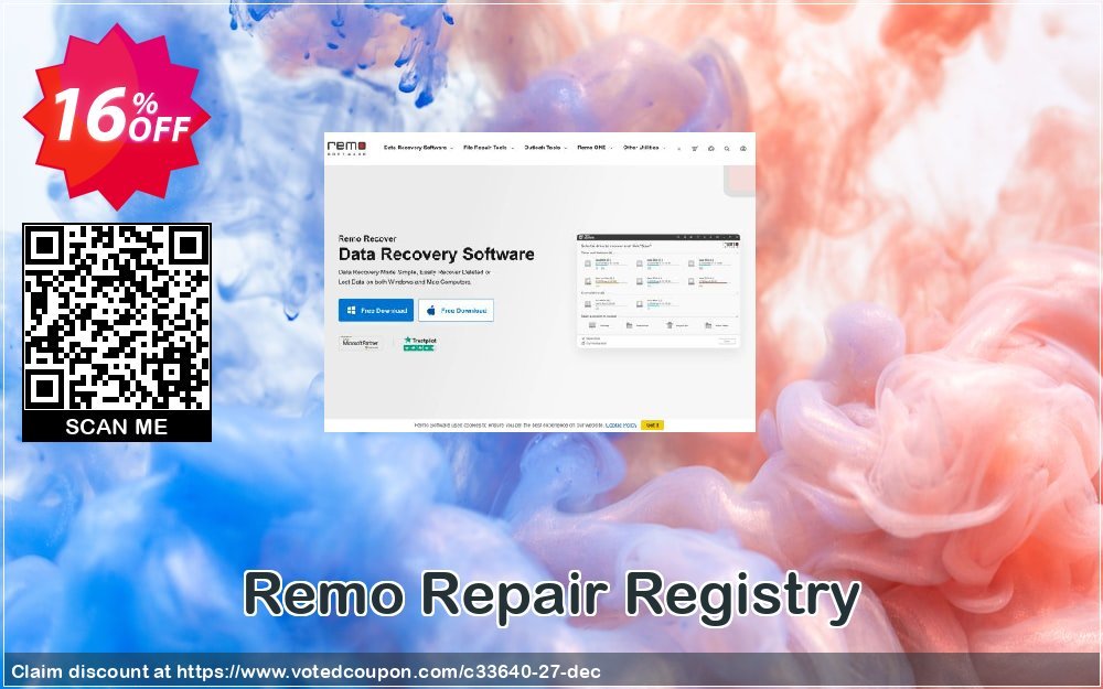 Remo Repair Registry Coupon, discount 15% Remosoftware. Promotion: 5% CJ Sitewide