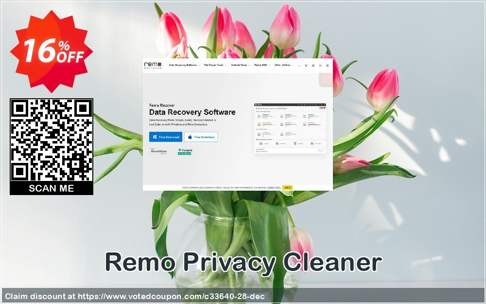 Remo Privacy Cleaner Coupon, discount 15% Remosoftware. Promotion: 5% CJ Sitewide