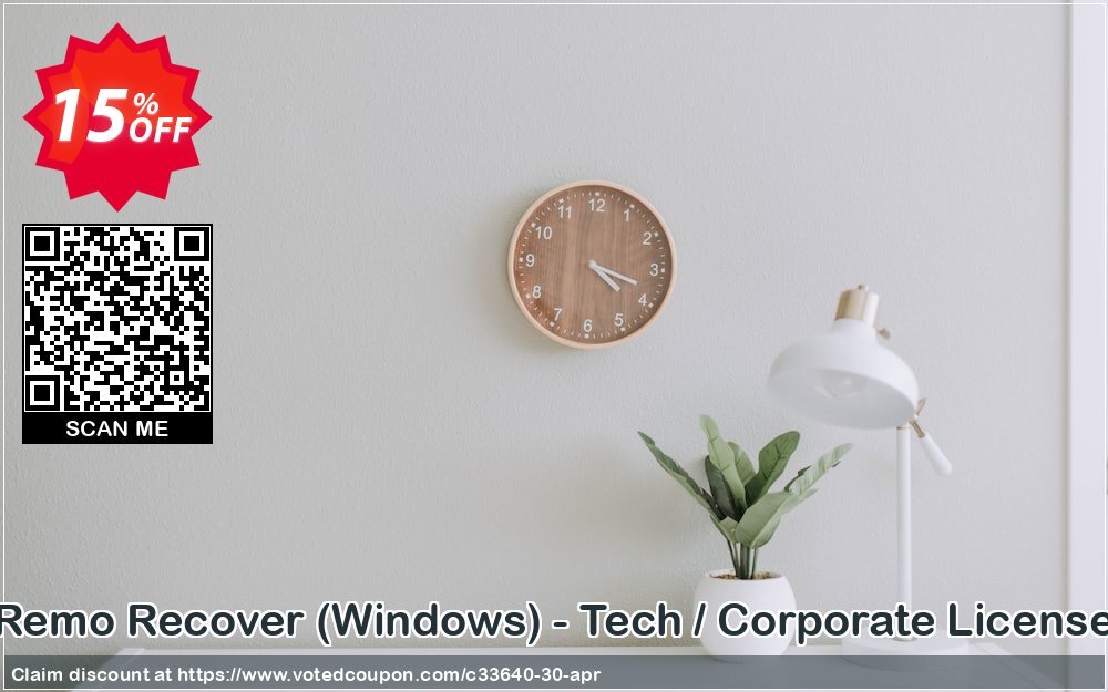 Remo Recover, WINDOWS - Tech / Corporate Plan Coupon, discount 15% Remosoftware. Promotion: 5% CJ Sitewide