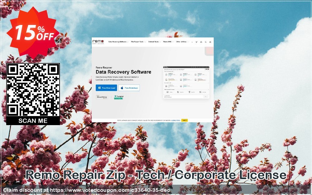Remo Repair Zip - Tech / Corporate Plan Coupon, discount 15% Remosoftware. Promotion: 5% CJ Sitewide