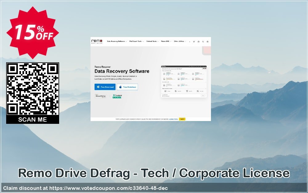 Remo Drive Defrag - Tech / Corporate Plan Coupon, discount 15% Remosoftware. Promotion: 5% CJ Sitewide