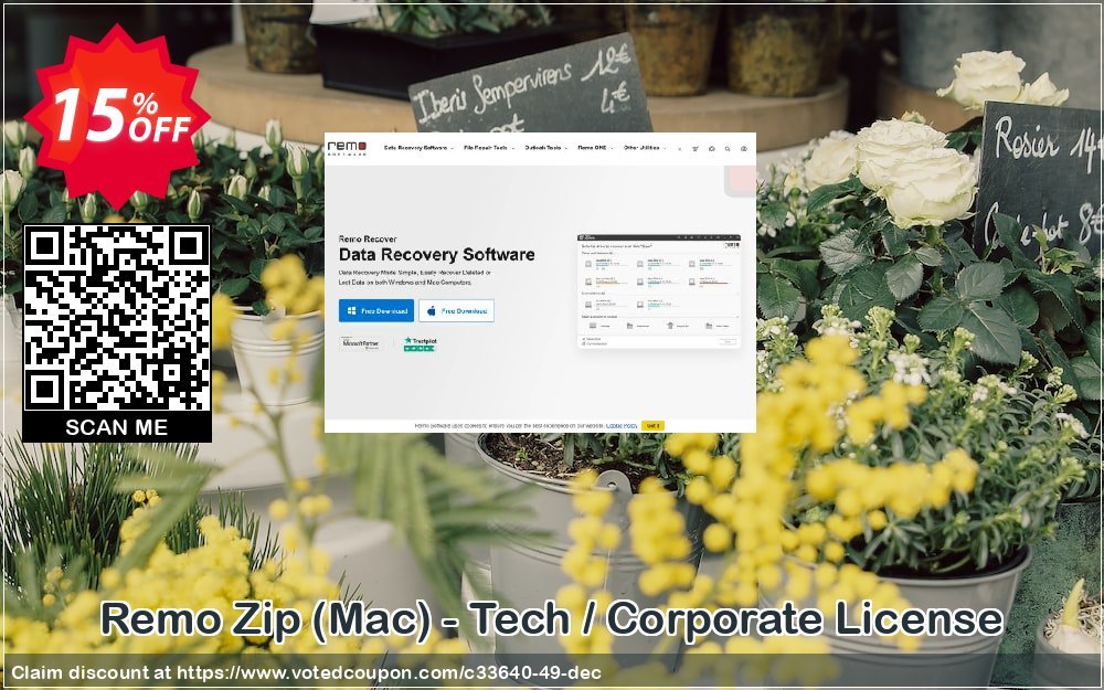 Remo Zip, MAC - Tech / Corporate Plan Coupon, discount 15% Remosoftware. Promotion: 5% CJ Sitewide