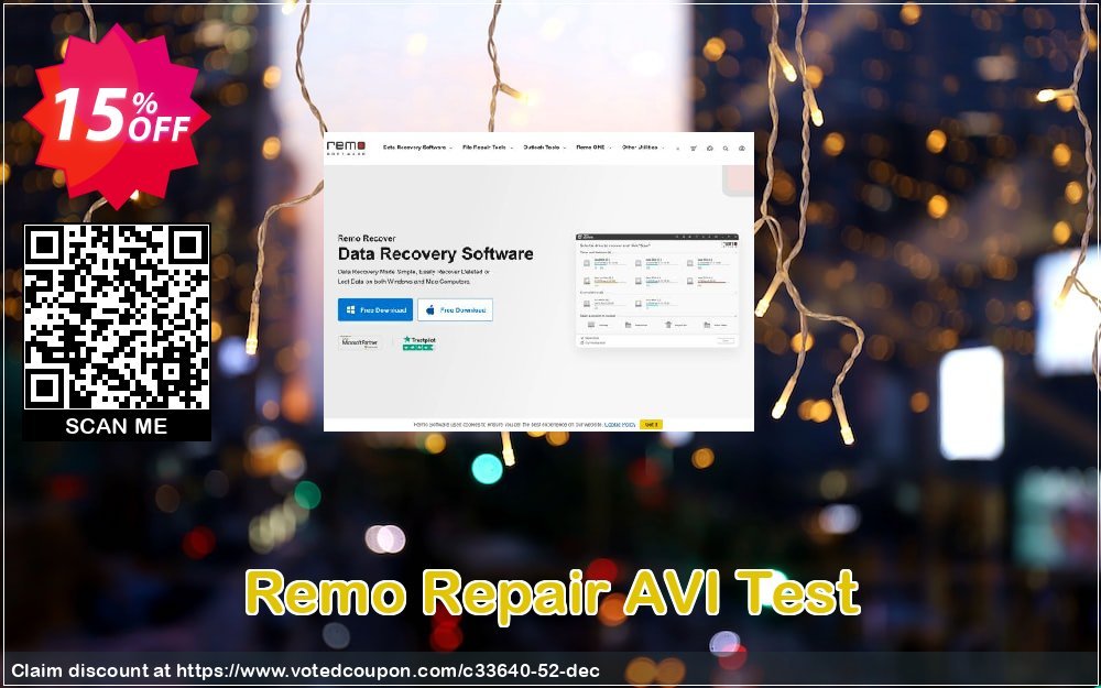 Remo Repair AVI Test Coupon, discount 15% Remosoftware. Promotion: 15% Remosoftware