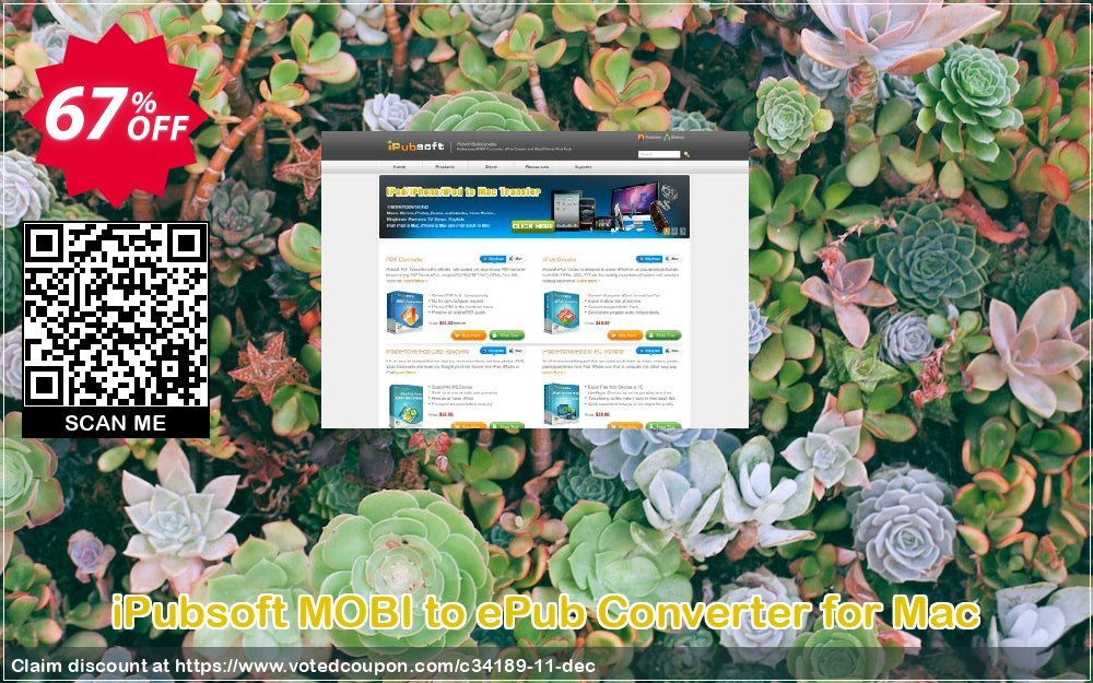 iPubsoft MOBI to ePub Converter for MAC Coupon, discount 65% disocunt. Promotion: 