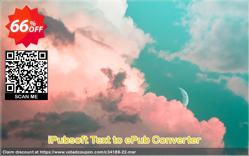 iPubsoft Text to ePub Converter Coupon, discount 65% disocunt. Promotion: 