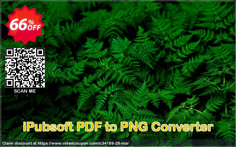 iPubsoft PDF to PNG Converter Coupon, discount 65% disocunt. Promotion: 