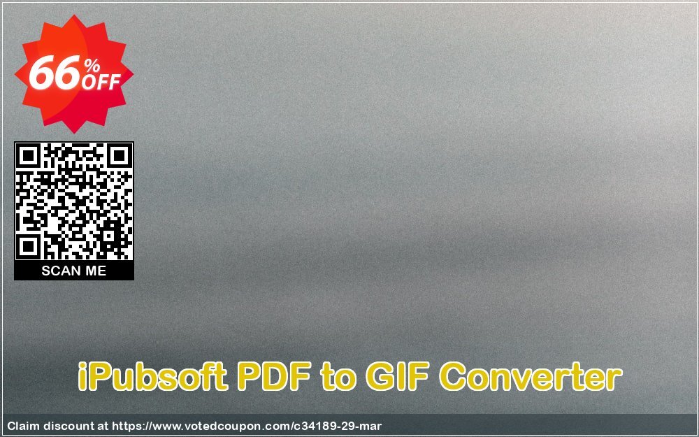 iPubsoft PDF to GIF Converter Coupon, discount 65% disocunt. Promotion: 