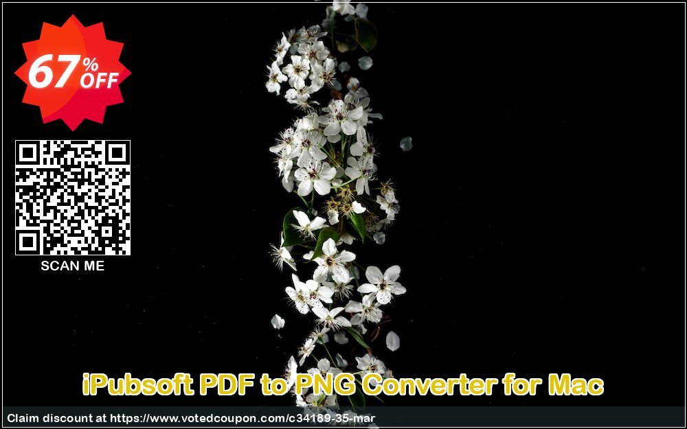 iPubsoft PDF to PNG Converter for MAC Coupon, discount 65% disocunt. Promotion: 