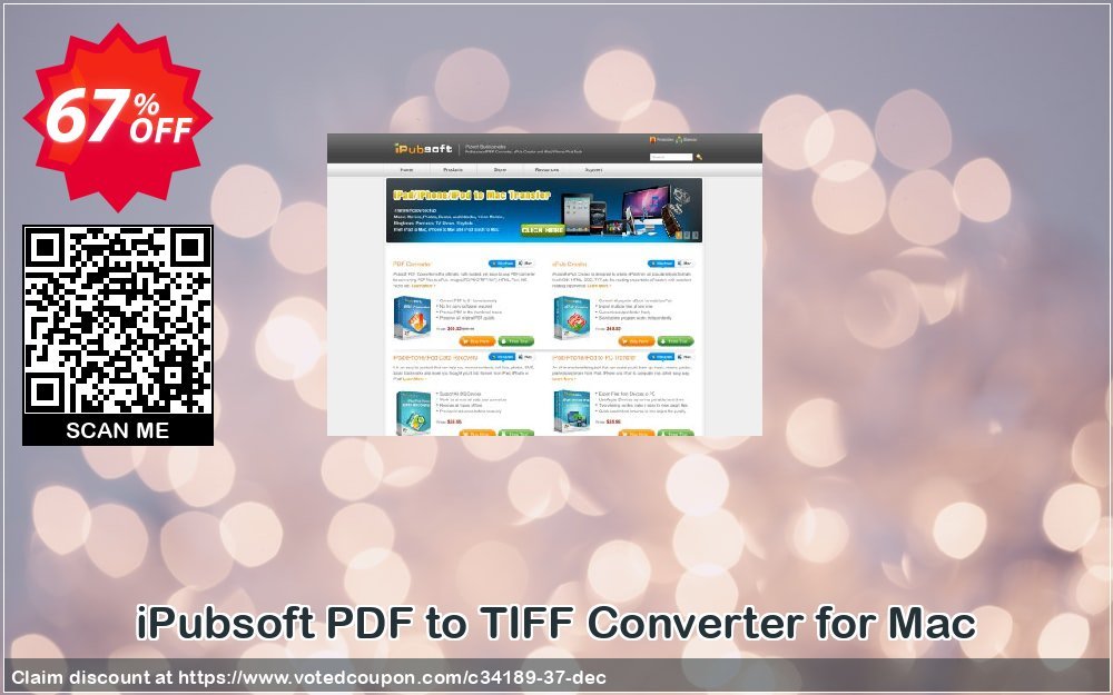 iPubsoft PDF to TIFF Converter for MAC Coupon Code Apr 2024, 67% OFF - VotedCoupon