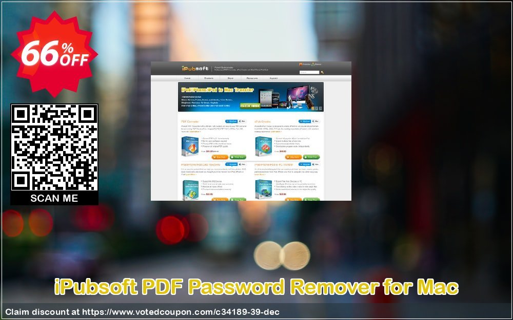 iPubsoft PDF Password Remover for MAC Coupon, discount 65% disocunt. Promotion: 