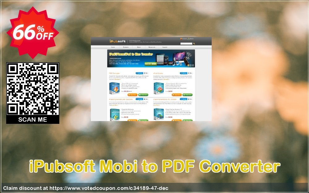 iPubsoft Mobi to PDF Converter Coupon Code Apr 2024, 66% OFF - VotedCoupon