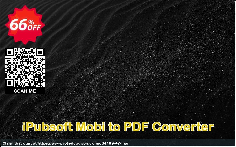 iPubsoft Mobi to PDF Converter Coupon, discount 65% disocunt. Promotion: 