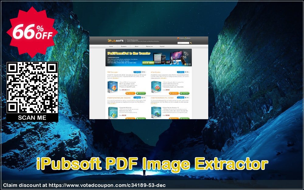 iPubsoft PDF Image Extractor Coupon, discount 65% disocunt. Promotion: 