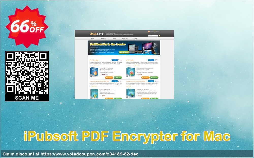 iPubsoft PDF Encrypter for MAC Coupon Code May 2024, 66% OFF - VotedCoupon
