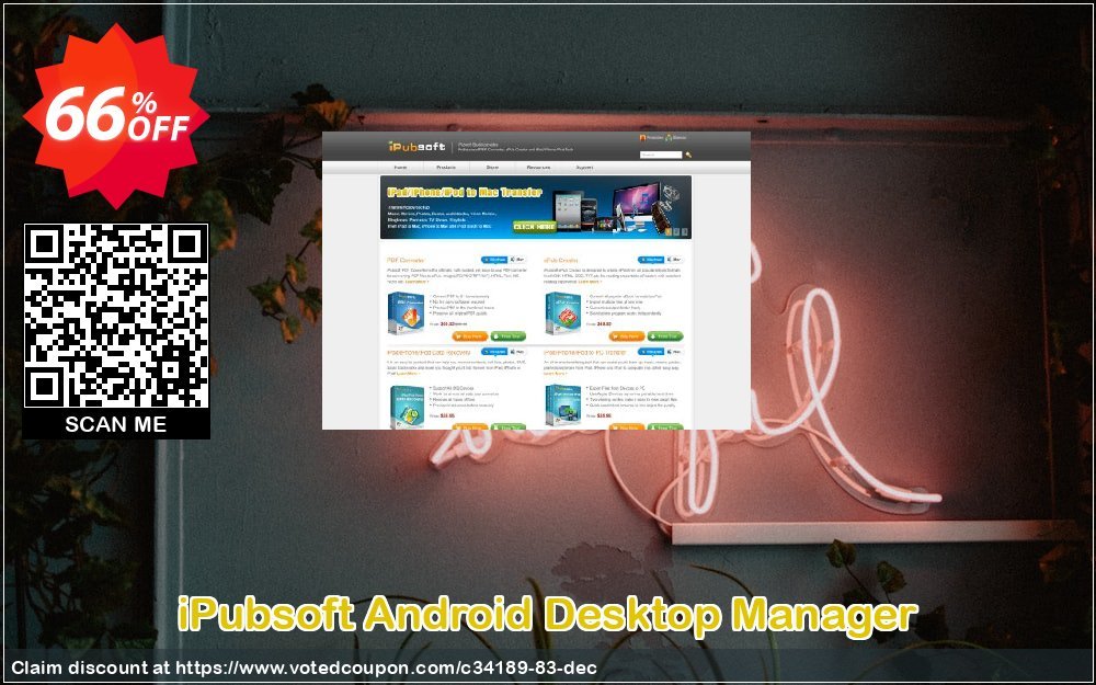 iPubsoft Android Desktop Manager Coupon, discount 65% disocunt. Promotion: 