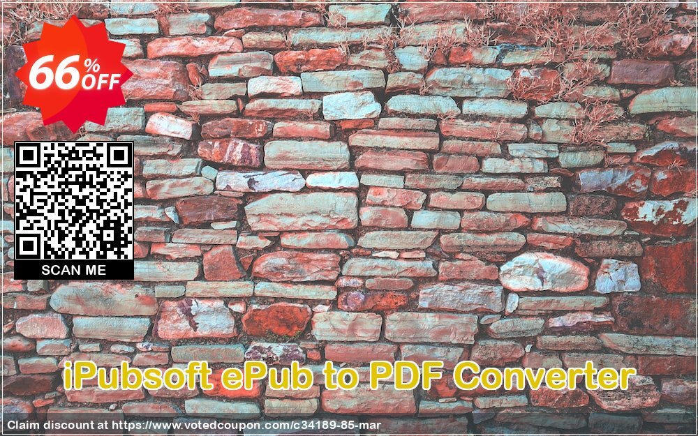 iPubsoft ePub to PDF Converter Coupon, discount 65% disocunt. Promotion: 