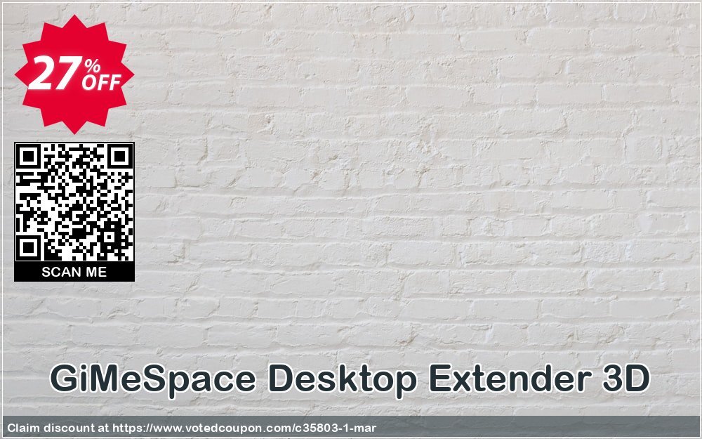 GiMeSpace Desktop Extender 3D Coupon, discount GiMeSpace Discount code (35803). Promotion: GiMeSpace coupon code