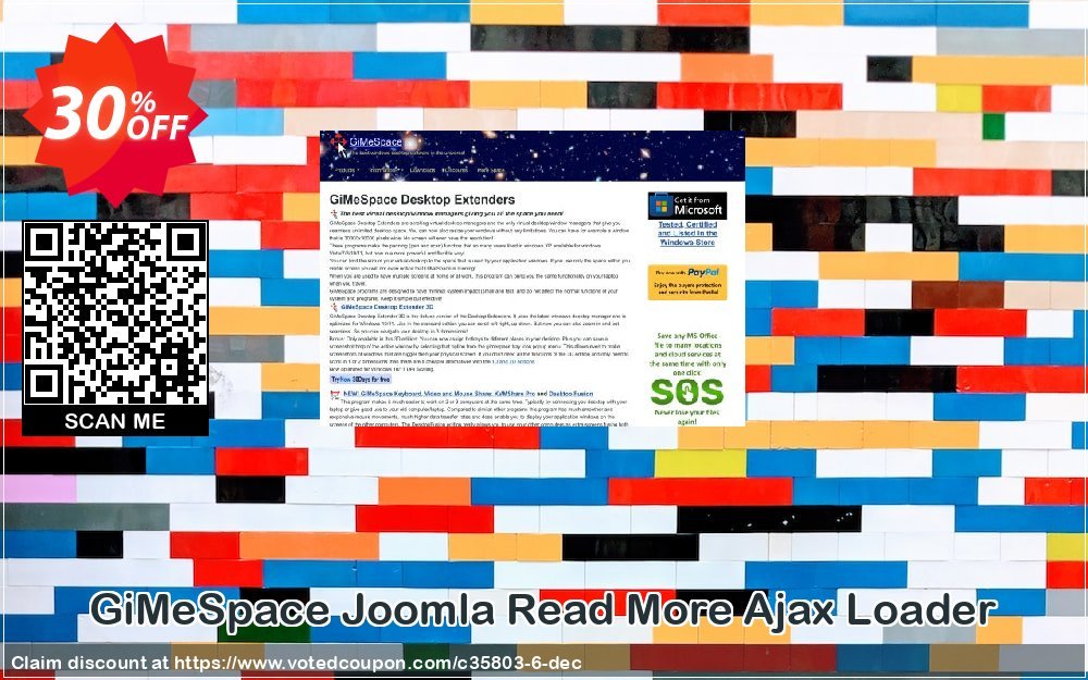 GiMeSpace Joomla Read More Ajax Loader Coupon, discount GiMeSpace Discount code (35803). Promotion: GiMeSpace coupon code