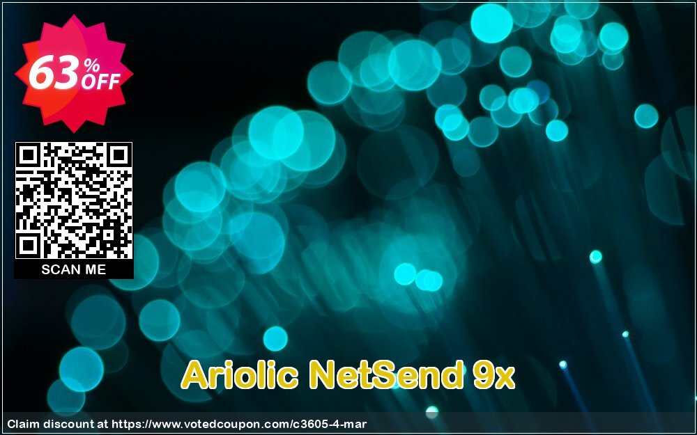 Ariolic NetSend 9x Coupon, discount cheap bits -60%. Promotion: 