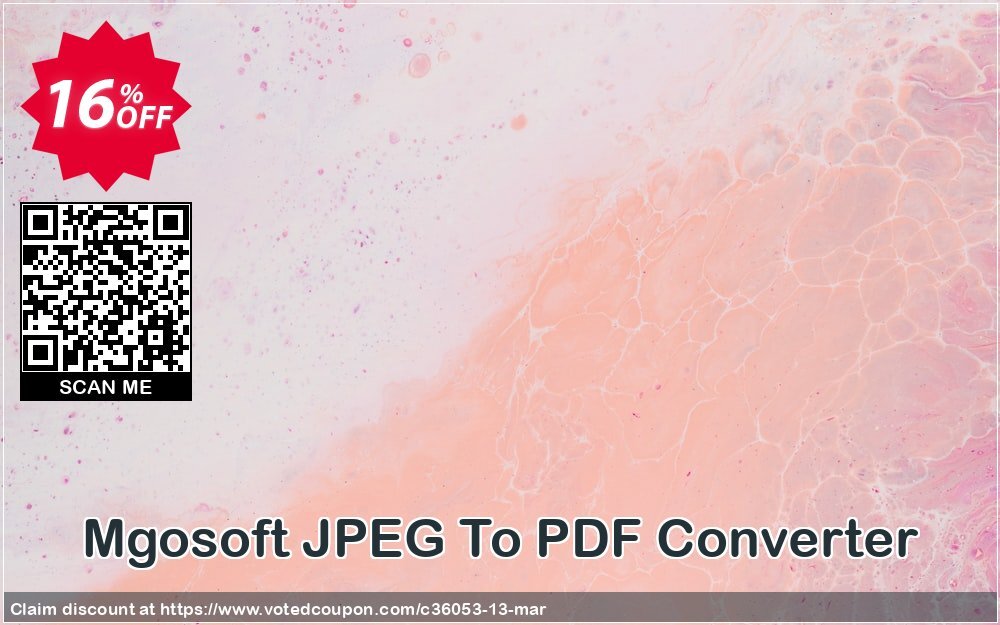 Mgosoft JPEG To PDF Converter Coupon, discount mgosoft coupon (36053). Promotion: mgosoft coupon discount (36053)