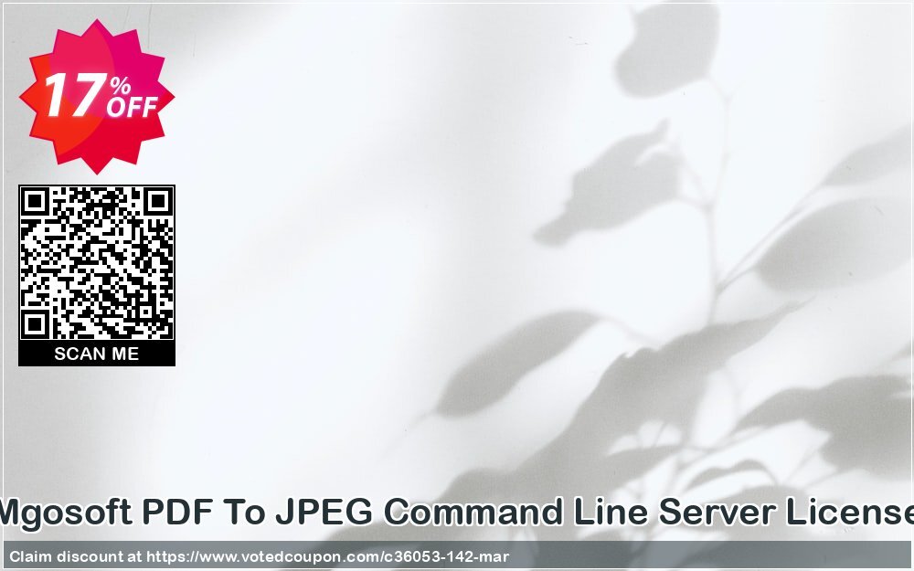 Mgosoft PDF To JPEG Command Line Server Plan Coupon, discount mgosoft coupon (36053). Promotion: mgosoft coupon discount (36053)