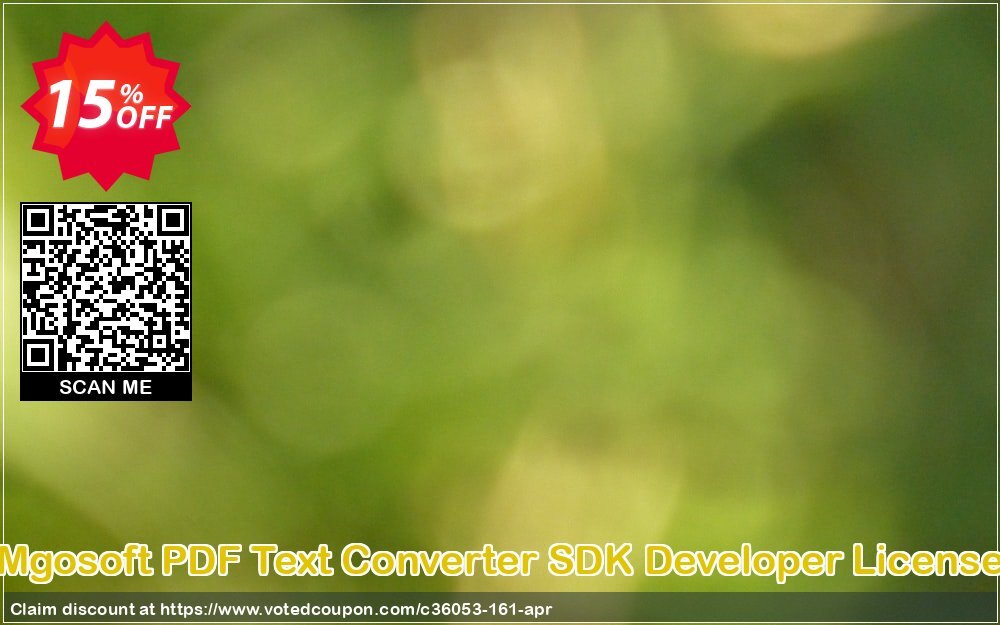 Mgosoft PDF Text Converter SDK Developer Plan Coupon, discount mgosoft coupon (36053). Promotion: mgosoft coupon discount (36053)