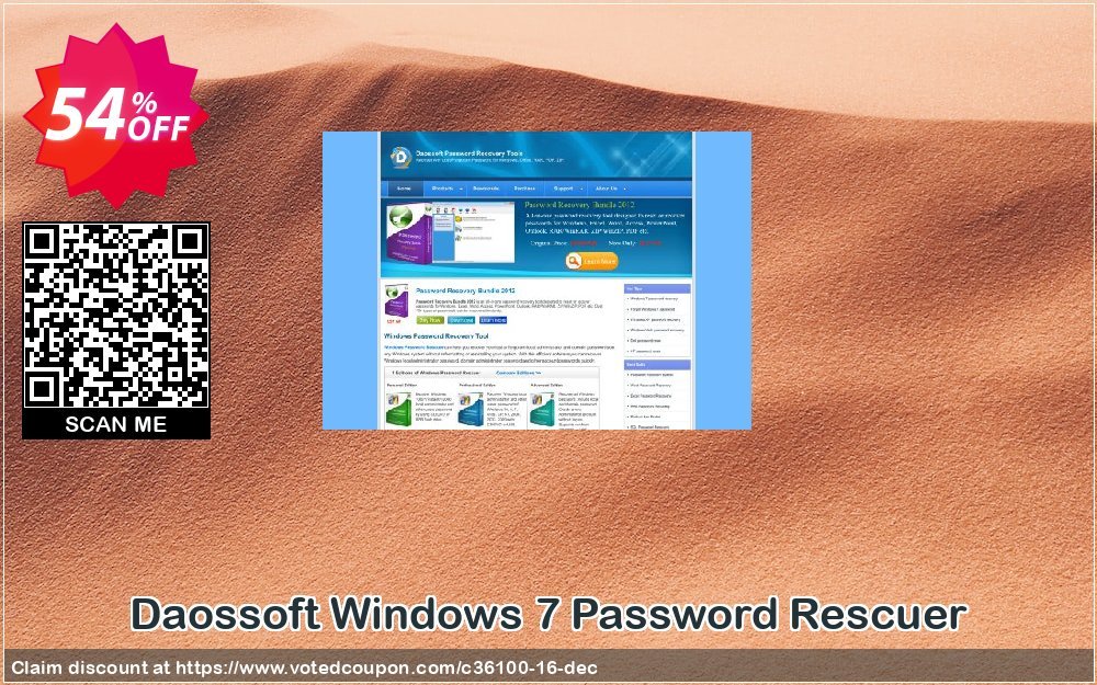 Daossoft WINDOWS 7 Password Rescuer Coupon, discount 30% daossoft (36100). Promotion: 30% daossoft (36100)