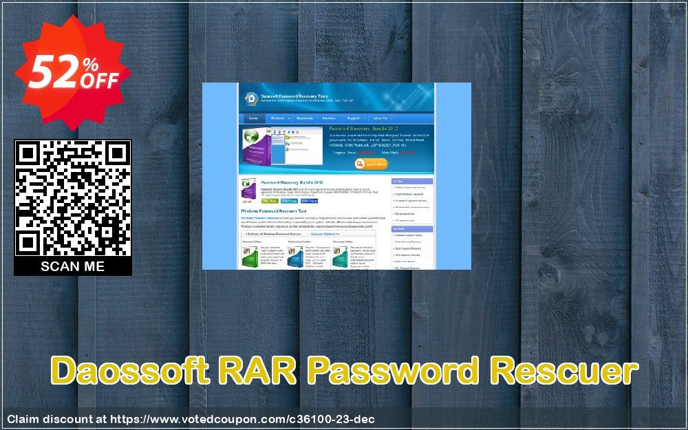 Daossoft RAR Password Rescuer Coupon, discount 30% daossoft (36100). Promotion: 30% daossoft (36100)