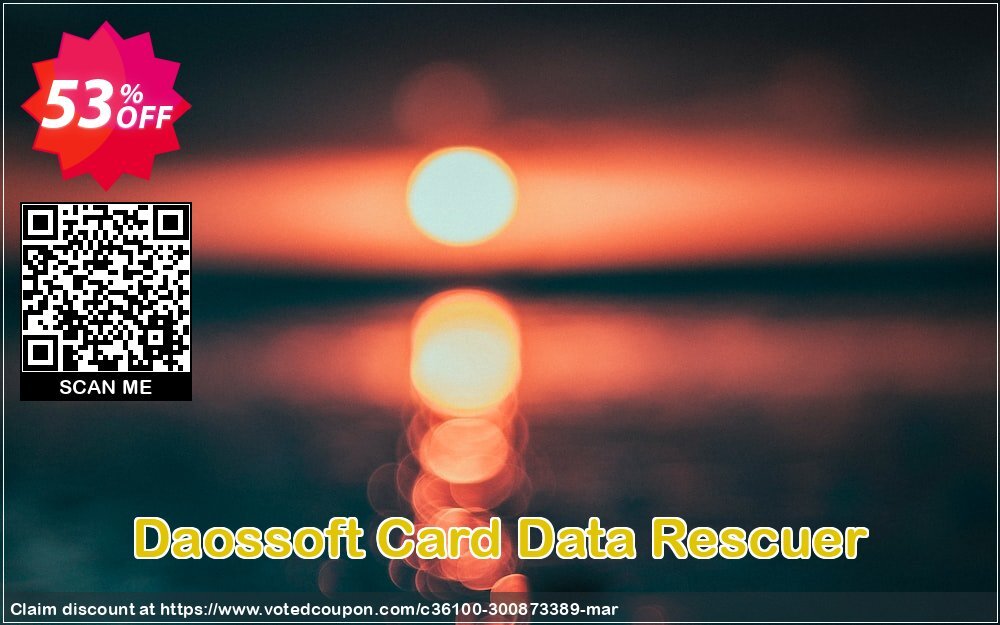 Daossoft Card Data Rescuer Coupon, discount 30% daossoft (36100). Promotion: 30% daossoft (36100)