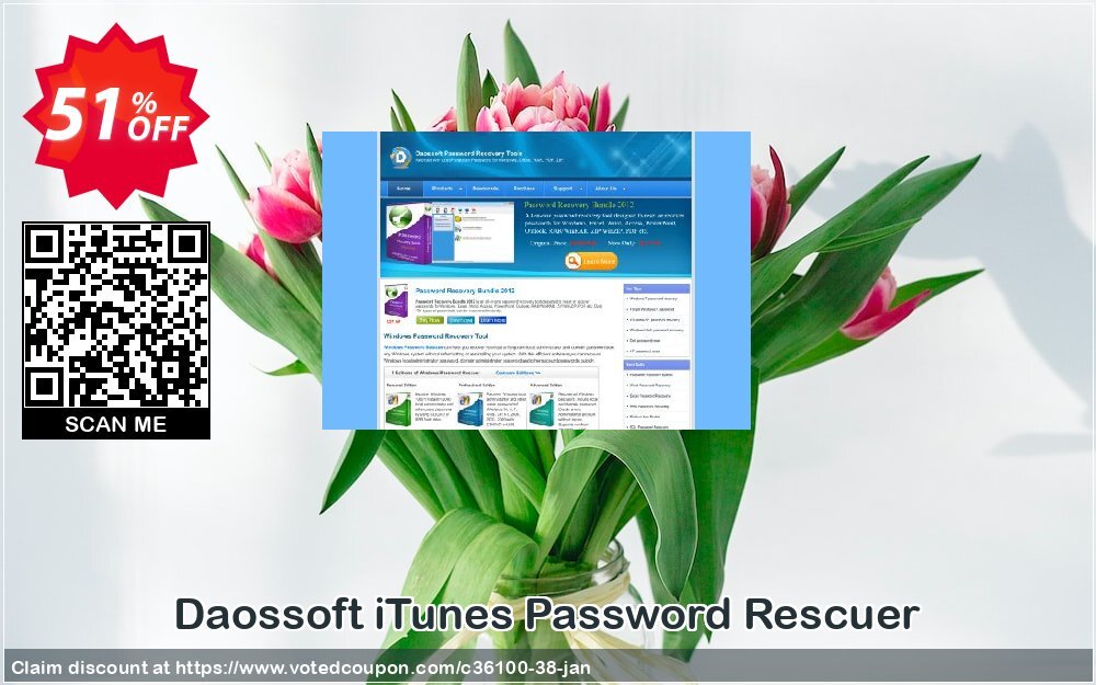 Daossoft iTunes Password Rescuer Coupon, discount 30% daossoft (36100). Promotion: 30% daossoft (36100)