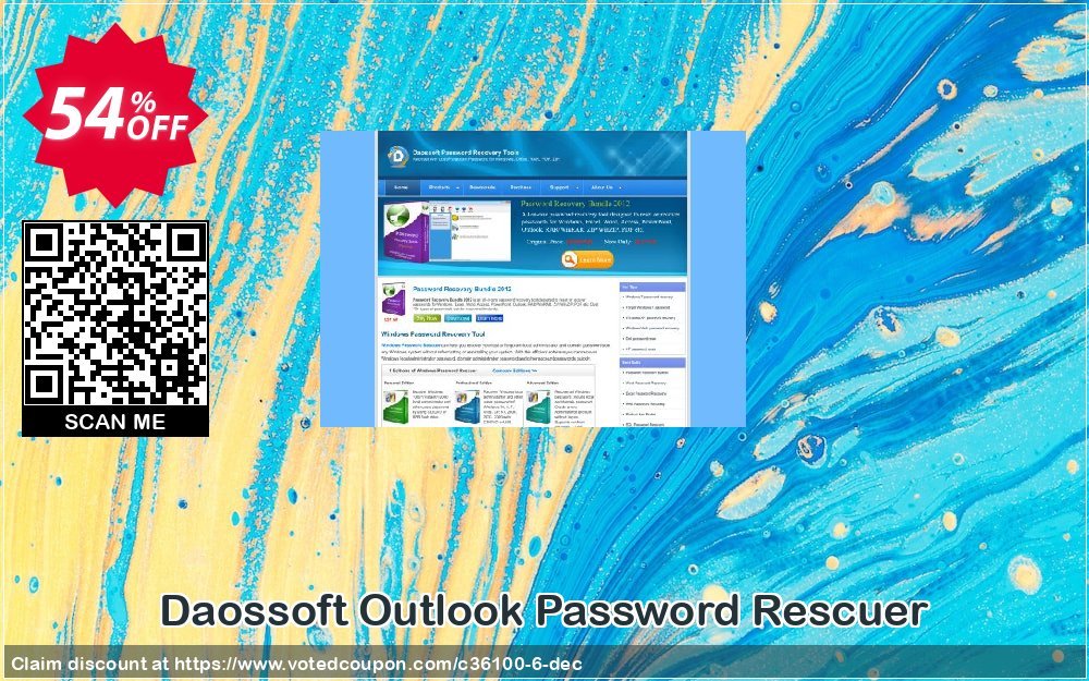Daossoft Outlook Password Rescuer Coupon, discount 30% daossoft (36100). Promotion: 30% daossoft (36100)