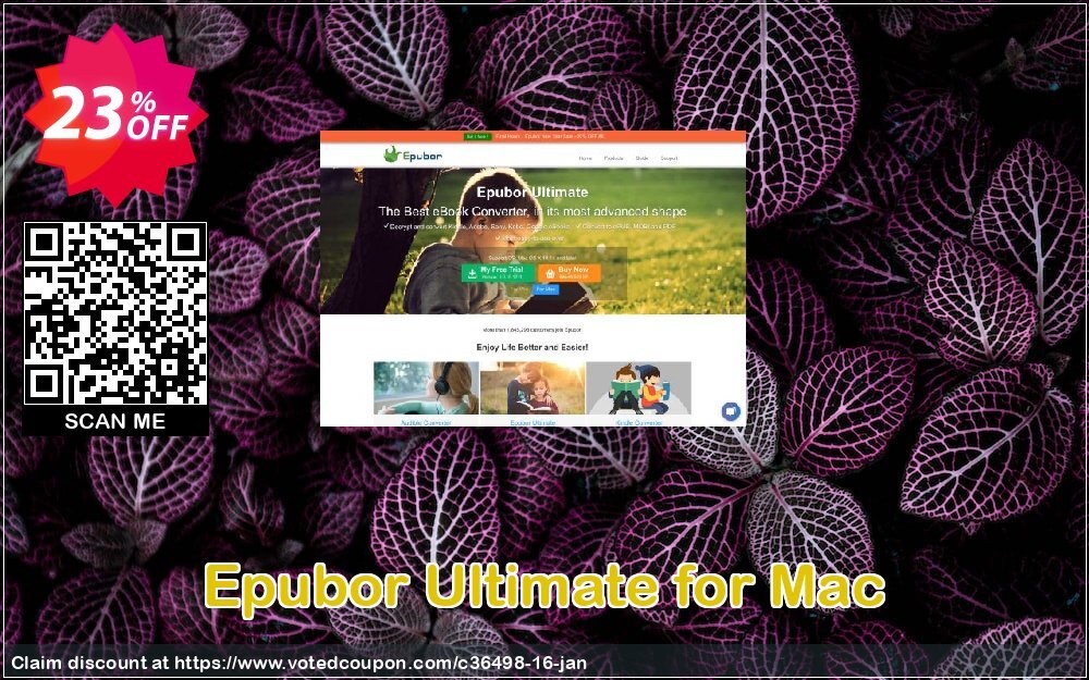 Epubor Ultimate for MAC Coupon, discount Epubor Ultimate for Mac amazing offer code 2023. Promotion: Epubor Ebook Software discount code