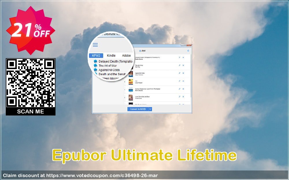 Epubor Ultimate Lifetime Coupon, discount Epubor Ebook Software coupon (36498). Promotion: Epubor Ebook Software discount code