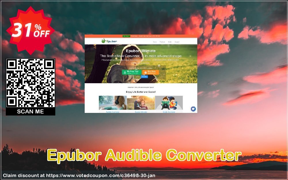 Epubor Audible Converter Coupon, discount Epubor Audible Converter for Win best deals code 2023. Promotion: Epubor Ebook Software discount code