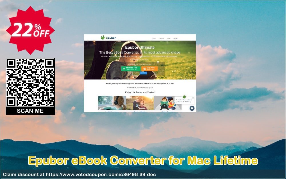 Epubor eBook Converter for MAC Lifetime Coupon, discount Epubor Ebook Software coupon (36498). Promotion: Epubor Ebook Software discount code