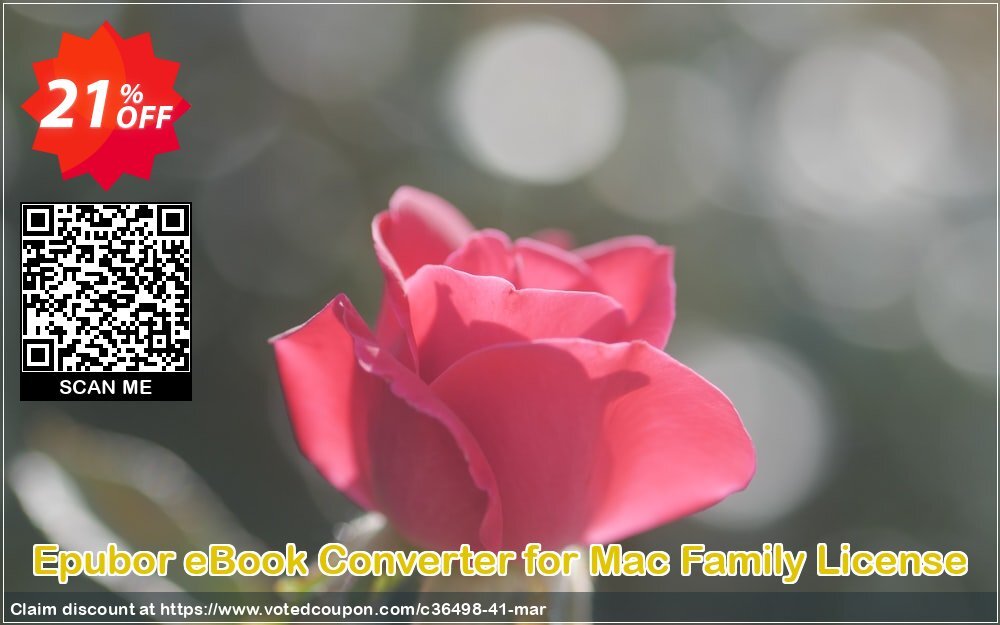 Epubor eBook Converter for MAC Family Plan Coupon, discount Epubor Ebook Software coupon (36498). Promotion: Epubor Ebook Software discount code