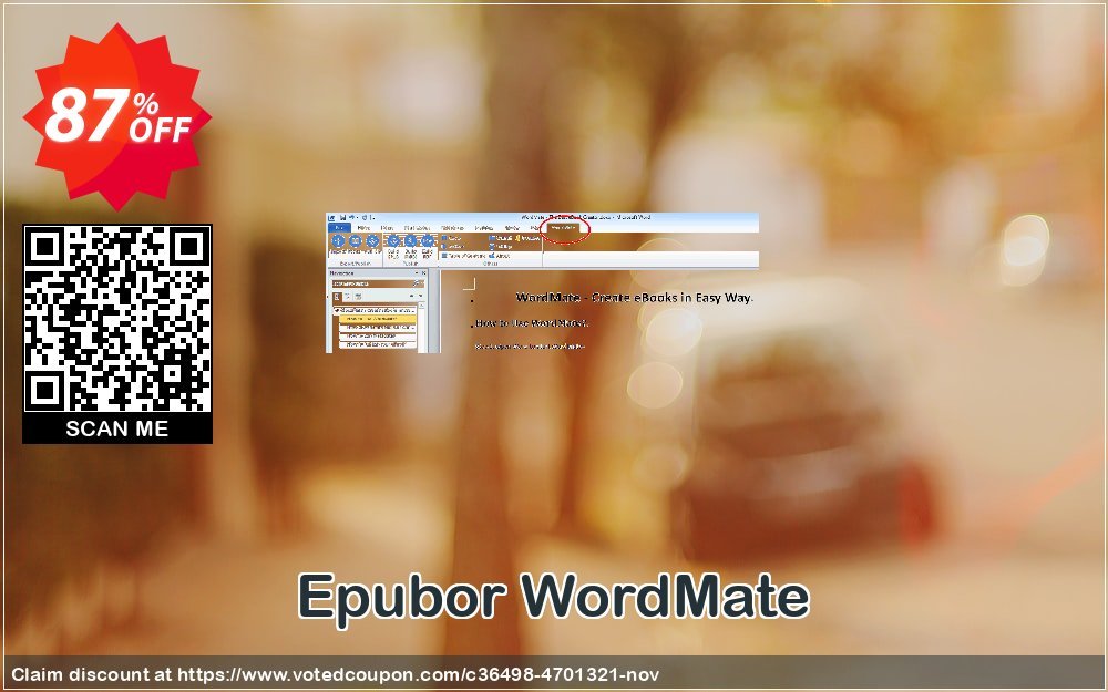 Epubor WordMate Coupon, discount Epubor WordMate for Win dreaded promo code 2024. Promotion: fearsome discount code of Epubor WordMate for Win 2024