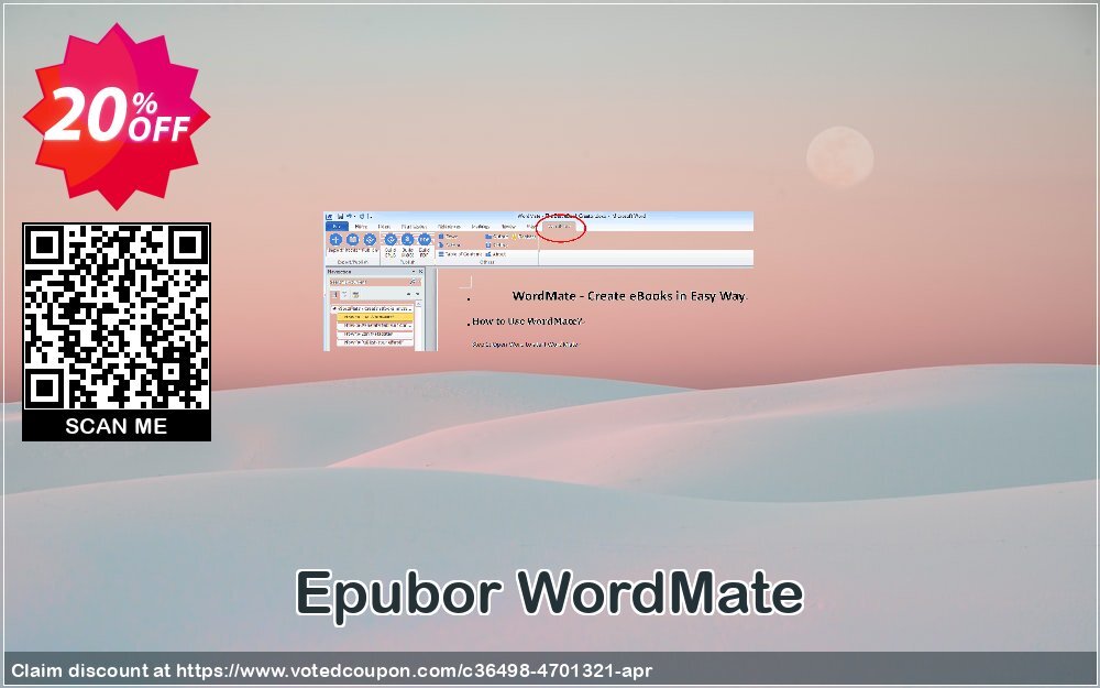 Epubor WordMate Coupon, discount Epubor WordMate for Win dreaded promo code 2024. Promotion: fearsome discount code of Epubor WordMate for Win 2024